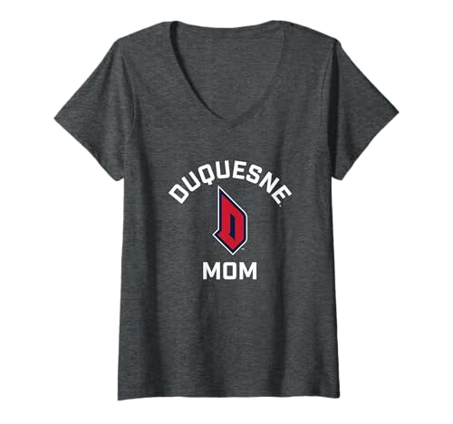 Womens Duquesne University Dukes Arched Mom V-Neck T-Shirt