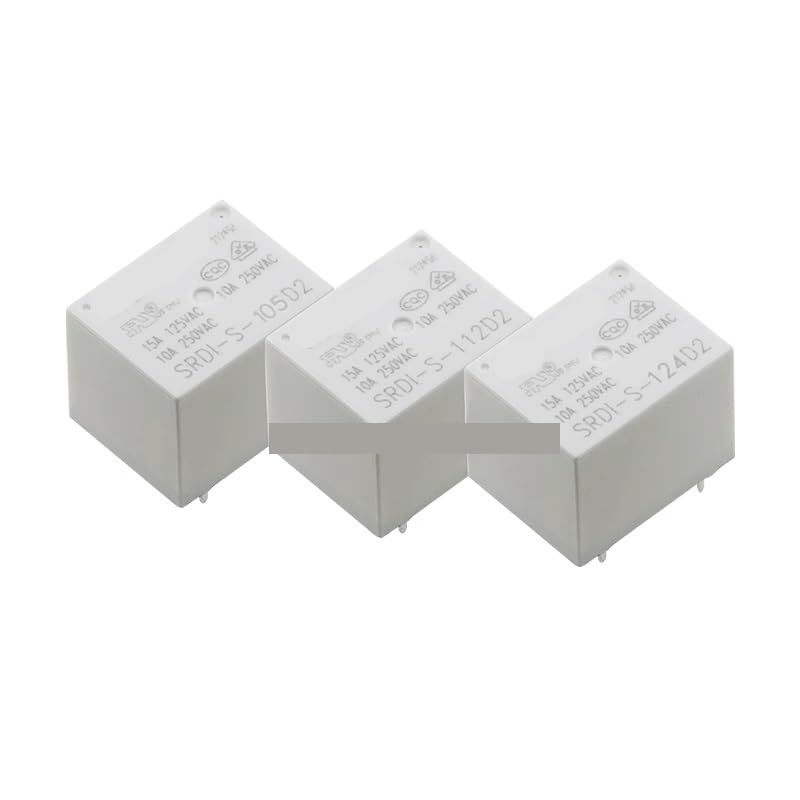 POWTAXBJGD 50pcs Power Relay SRDI-S-105D2 SRDI-S-112D2 SRDI-S-124D2 5VDC 12VDC 24VDC 10A 250VAC 5PIN(SRDI-S-124D2)