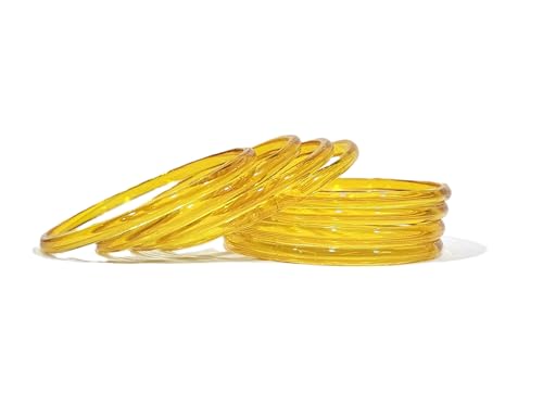 Image of Colorful Jelly Bangles Set of 8 - Transparent Candy Color Stackable Bracelets, Lightweight Fashion Accessories for Women & Girls