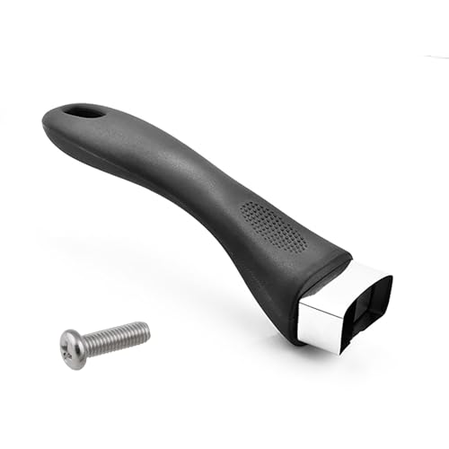 LIFTATAPA Bakelite Pot Handle, Scald-Proof Long Handle Replacement Grip, Removable Cookware Pot Lid Handles with Screw for Cookware Sauce pan and Skillet(Black)