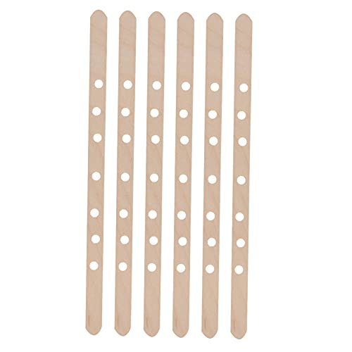 50 soportes de mecha de madera para velas 180x10mm miniatura 5