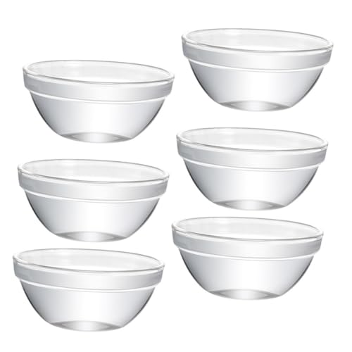 VERDANVERSE 6 piezas Moldes para Postres de Vidrio Transparente Cuencos para Pudding Gelatina y Pasteles Moldes Seguros para Uso Hogar y Restaurantes