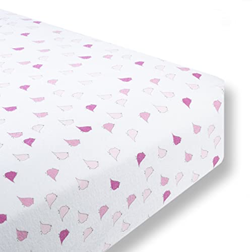 Swaddledesigns Fitted Crib Sheet/Toddler Sheet, Baby Sleeps Better On Softest Cotton Flannel, Made In Usa, Pastel Pink Jewel Tone Little Chickies #TOP1