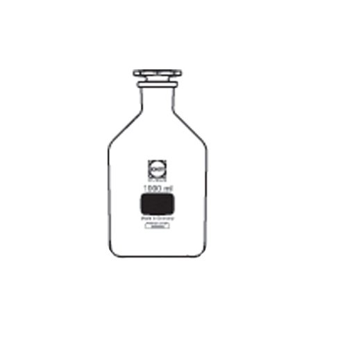 DURAN 21 164 24 Standflasche, Enghals mit Normschliff, 14/15 NS Hals, 100ml Inhalt, 10 Stück