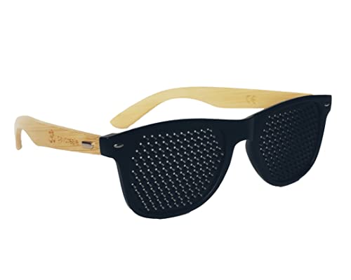 pavoreale Gafas reticulares estenopeicas conicas para vista cansada pc, corrección de la visión, del metodo Bates ebook gratis, patillas de bambu