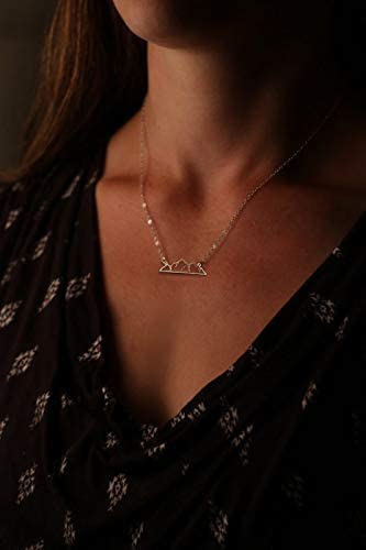 Miniatura 3 de Move Mountains • Sterling Silver Mountain Necklace • Climber Gifts • Encouragement Gifts for Women • Strength Sobriety Recovery Sponsee •
