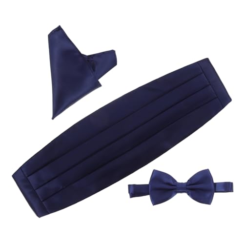 Set corbata moño, cinturón y pañuelo para hombre