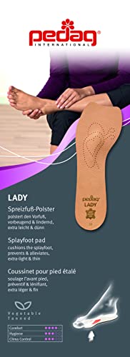 Plantilla Pedag 121 Lady 3/4 piel autoadhesiva, Tan, talla 40 miniatura 2