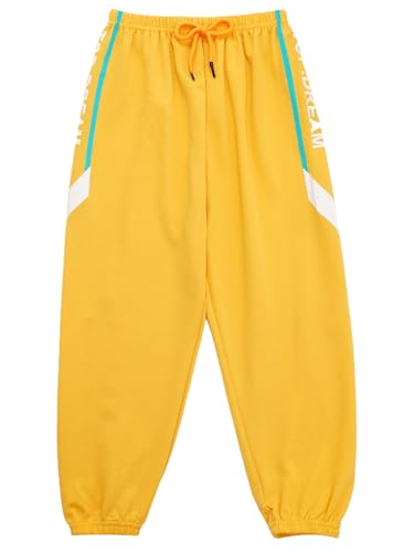 TiaoBug Kids Boys Girls Jogger Sweatpants Solid Color Elastic Waistband Athletic Pant Gym Workout Activewear3