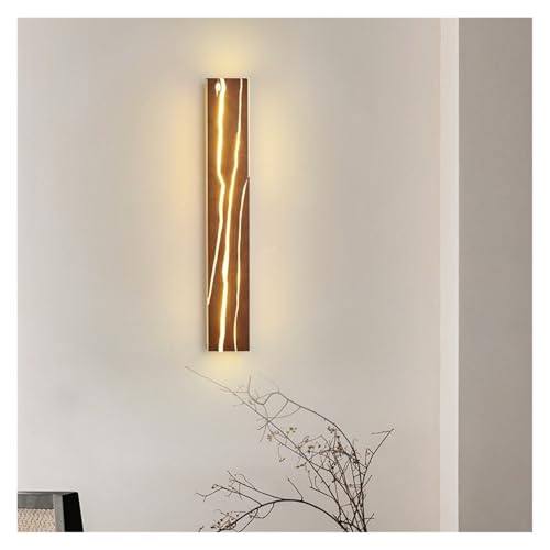 Aplique de pared de madera estilo chino con luz blanca de 50cm para salón