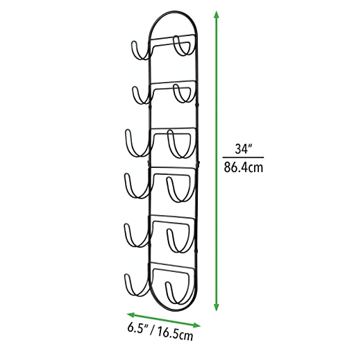 mDesign Toalleros de baño para montaje en pared – Estantes para toallas de metal – Elegante accesorio para el baño – Repisa para toallas ideal para el aseo de invitados – negro