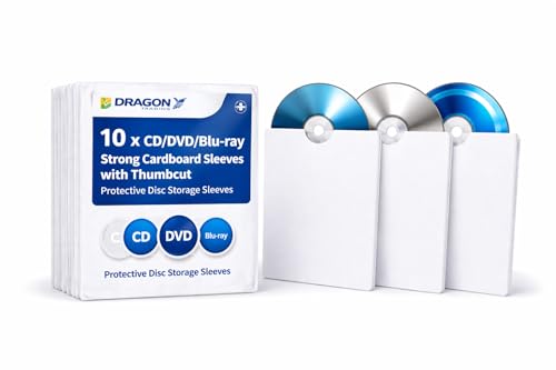 10 x CD DVD Carton robuste manches par Dragon Trading®