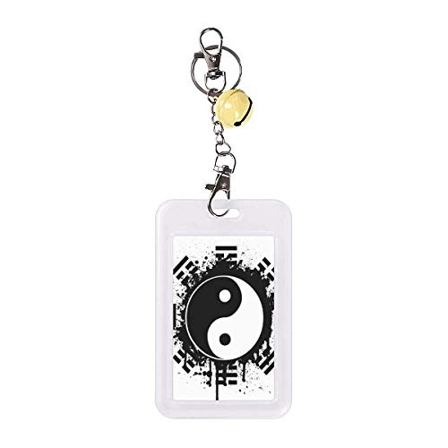 Badge de protection carte bancaire anti-piratage motif Taiji Yin-Yang jaune
