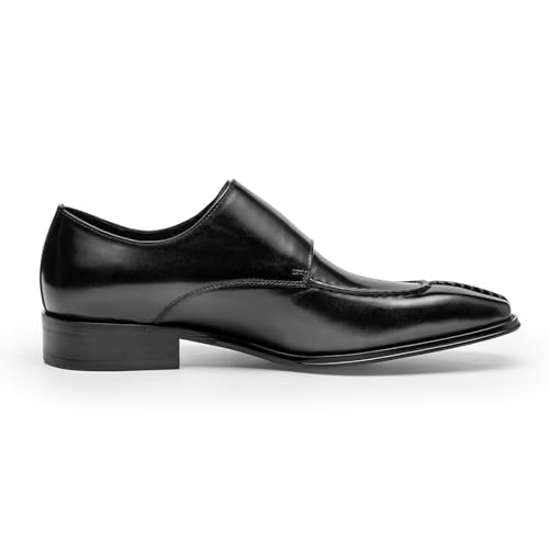 Loafers for Men - Genuine Leather Monk Strap Shoes | Double Buckle Dress Shoes for Business & Formal Occasions4