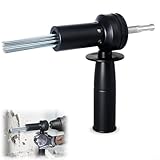 Air Needle Scaler Attachment, With 18Pcs Hardened Steel Needles, Anti Slip SDS Shank Air Hammer Adapter For Metalworks, Rust, Weld & Paint Remover, Concrete/Masonry/Tile Surface Cleaner