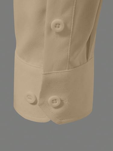 Image of AVANOVA Men's White Long Sleeve, Slim Fit Button Down Dress Shirt for Men | Casual Office Wear | Formal Business Shirts | Stylish Plain Single Breasted Shirt(Shirt 87)