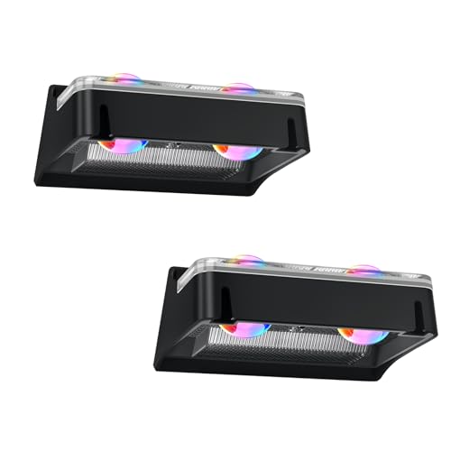 Kerry Solar Lights Outdoor, IP65 Up Down Outside Fence Lighting, Garden Wall Lights Solar Powered Waterproof with 11 Color Modes, External Fence Downlights for Patio, Yard, Deck Decoration - 2 Pack