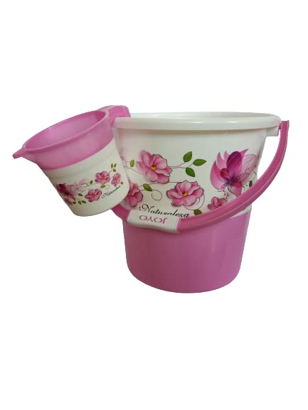 JOYO Bucket Set - 2 Piece (20 L Bucket & 1500 ml Matching Mug) for Bathroom- Joyo Dream Home, Pink (B09VYDTP5K) Amazon Price History, Amazon Price Tracker