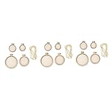 Mini anillos de aro de bordado: el mini aro de bordado viene con dos piezas de madera de fijación, fáciles de montar. necesitas poner tu bordado en el marco y apretar los tornillos.