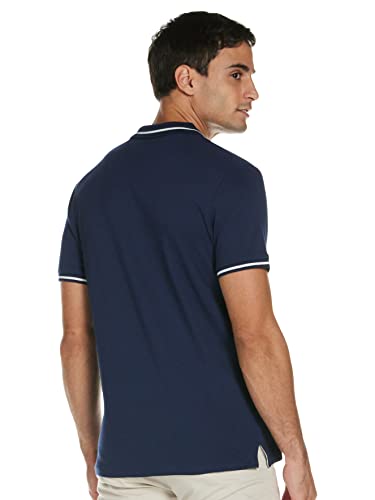 JACK & JONES Men Slim Fit Polo Shirt JJEJERSEY Uni Summer Shirt Short Sleeve Basic Jersey Cotton, Couleurs:Bleu-Marine, Size:L - Image 3
