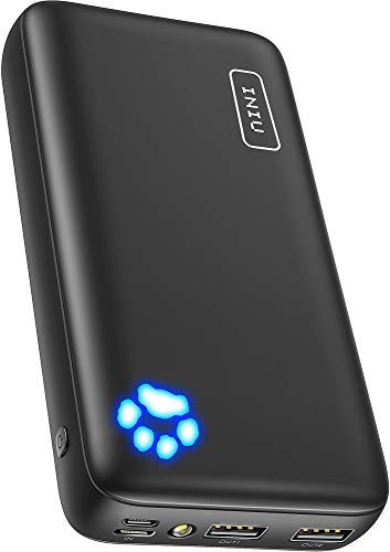 INIU Power Bank, 20000mAh Dual 3A Outputs Portable Charger, Type C & Micro Inputs Phone External Battery Pack, Powerbank Compatible with iPhone 11 X 8 iPad Samsung S10 Plus Note 10 Huawei Tablet Etc.