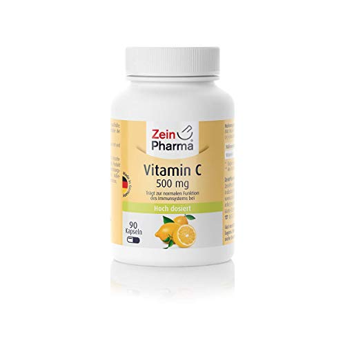 ZeinPharma vitamine C à haute dose de 500 mg de 90 capsules, 1er Paquet (1 x 55 g)