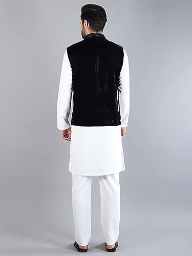 Image of Uri and MacKenzie Men's Silk Blend Kurta Pajama with Designer Ethnic Nehru Jacket /Modi Jacket