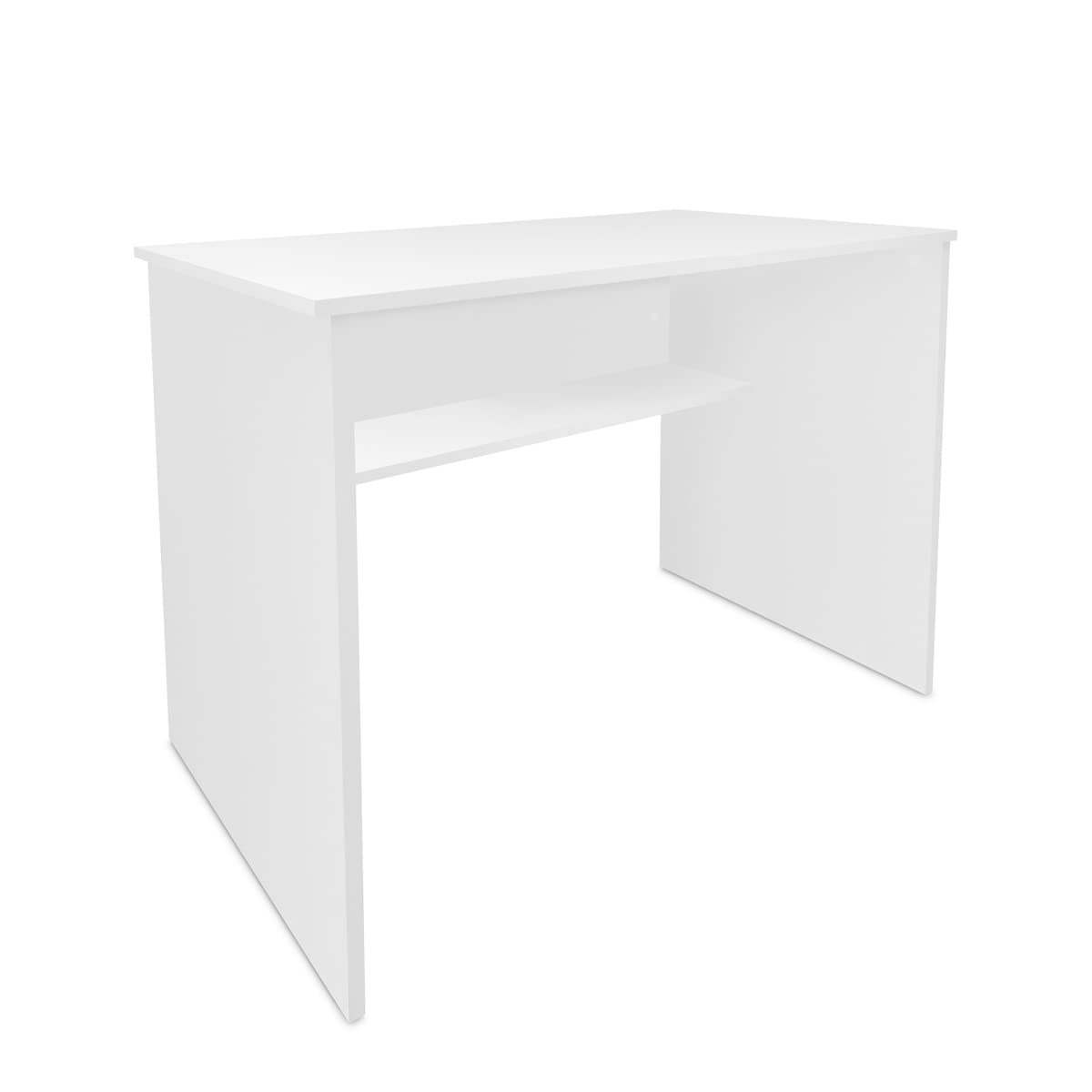 Somnia Descanso - Mesa de Escritorio, Mesas para Ordenador, Acabada en Blanco, Práctica y Funcional, Medidas: 90 cm (Ancho) x 49,5 cm (Fondo) x 77 cm (Alto), Madera, 90 x 49,5 x 77 cm
