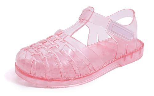 Image of GUGUYeah Jelly Sandals for Girls,Closed Toe Princess Costume Summer Dress Shoes Fisherman Gladiator Water Beach Flat Sandals for Toddler /Little Kid /Big Kid