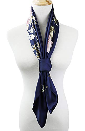 Image of Women's 35 inch Satin Square Silk Like Hair Scarves and Wraps Headscarf for Sleeping | Silk Feel Neckerchief, Hair Scarf, Fashion Bandana, Headscarf, Headband, Hair Wrap Sleeping, Daily Fashion Styling