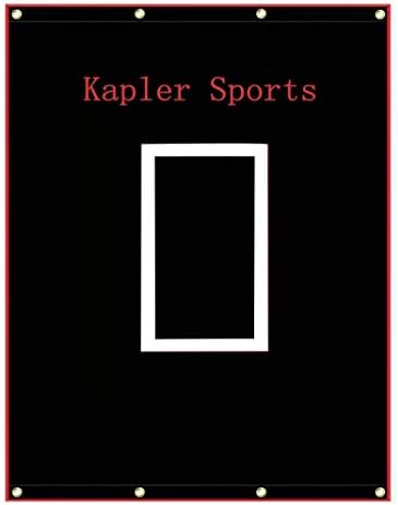 Kapler Vinyl Backstop Baseball/Softball Tarpaulin Backstop Batting cage Target with Bungees 5x6