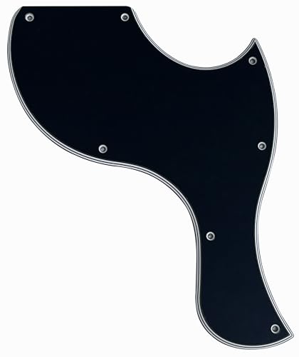 Gitarren-Pickguard für Gibson Les Paul SG Junior Style (5-lagig, schwarz)