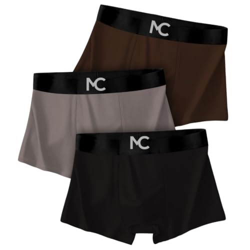 Image of Men's Microfiber Boxer Briefs for Men | Ultra Soft, Breathable, Moisture Wicking Stretch Trunks | Anti-Chafing Comfort | Elastic Waistband Pack of 3