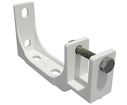 Support Montage Mural Auvents 1 Pièce - Blanc - Pour Tuyaux Carrés 40mm - Alliage Aluminium