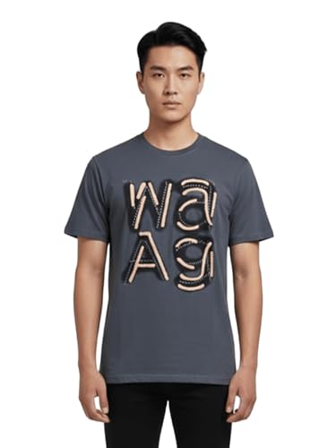 Image of Dollar Men's Pack of 1 Printed Non Zipper Round Neck T-Shirt