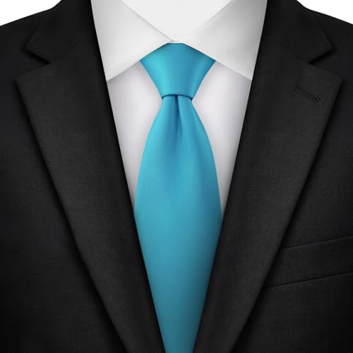 Image of Jacob Alexander Solid Color Mens Tie - Soft-lined Necktie - Timeless Formal Look for Weddings and Business - (Regular Size)