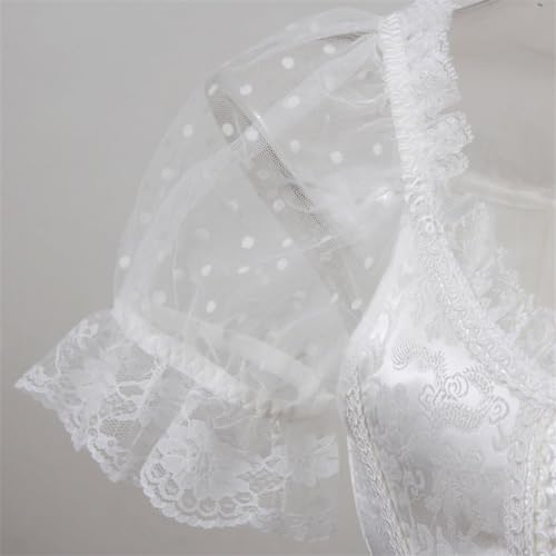 Image of Women's Lace up Gothic Jacquard Shoulder Straps Tank Overbust Shaper Corset Bustiers Top