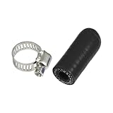 X AUTOHAUX 1セット 長さ30mm 内径8mm シリコンキャップ 配管の処理 エンジン各種配管に メクラ栓 メクラキャップ エンドキャップ ホースバンド付き補強ブランキングキャップ 自動車 建設機械 工業用 汎用 耐圧力 耐久 耐熱ホース 耐寒