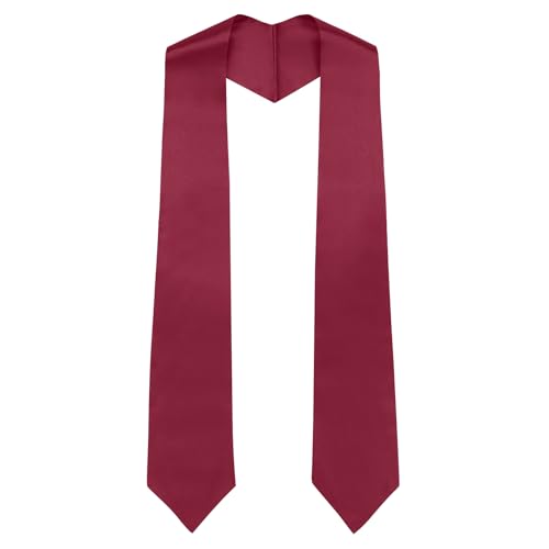 GHGMAO Plain Graduation Stole for Unisex Adults, Graduation Sash Honor Stoles for Academic, 60" / 72" Long, 12 Colors