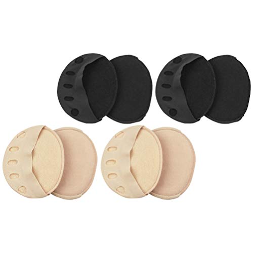 EXCEART Women Toe Pad Toe Topper Socks No Show Toe Toe Liner Covers Not Slip Forefoot Metatarsal Socks Foot Toe Cushions for Women Girls High Heels Flats Sandal 4 Pairs