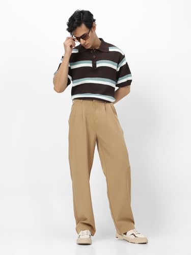 Image of Urbano Fashion Men's Loose Baggy Fit Solid Korean Pants Stretchable