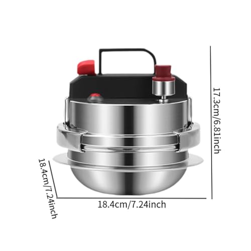 Olla a presión de aluminio inoxidable 0.8L miniatura 5