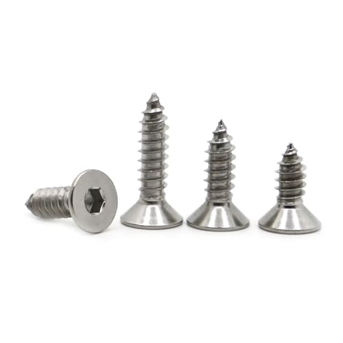 yaoqijie M2 M2.6 M3 M4 M5 M6 ZptM^bsO˂ 304XeX| ZpM؂˂ lasting(6mm,M2.6 50pcs)