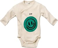 Werder Bremen GOTS Smiley Baby Body (Off White, 74)