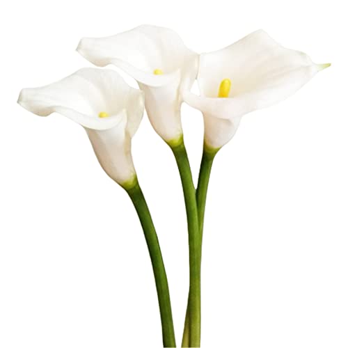 XZJMY Lot de 3 Fleurs de lys Calla artificielles en Soie de 68,6 cm pour Maison, Salon, Chambre, Table à Manger, Bureau, fête de Mariage, décoration de...