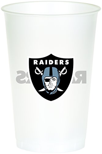 Creative Converting Las Vegas Raiders 20 oz Plastic Cups, 8 Count