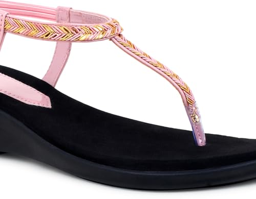 Image of Action Women's Suede Ankle Strap Sandals| Black with Gold Chevron Pattern| Stiletto Heel Black