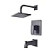 T-4MO100 Mod Single Handle Volume Control Tub and Shower Faucet - Matte Black