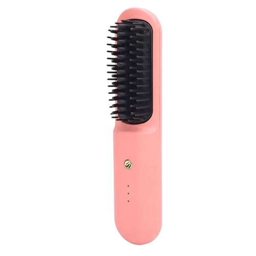 Cepillo de Plancha de Cabello Inalámbrico, Calentamiento Rápido Anti -calma, Cepillo de Alisado de Viaje Portátil de 2600 MAh, para el Hogar, la Oficina y los Viajes