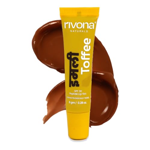Image of Rivona Naturals Tinted Peptide Lip balm with SPF 30 (Imli Toffee)